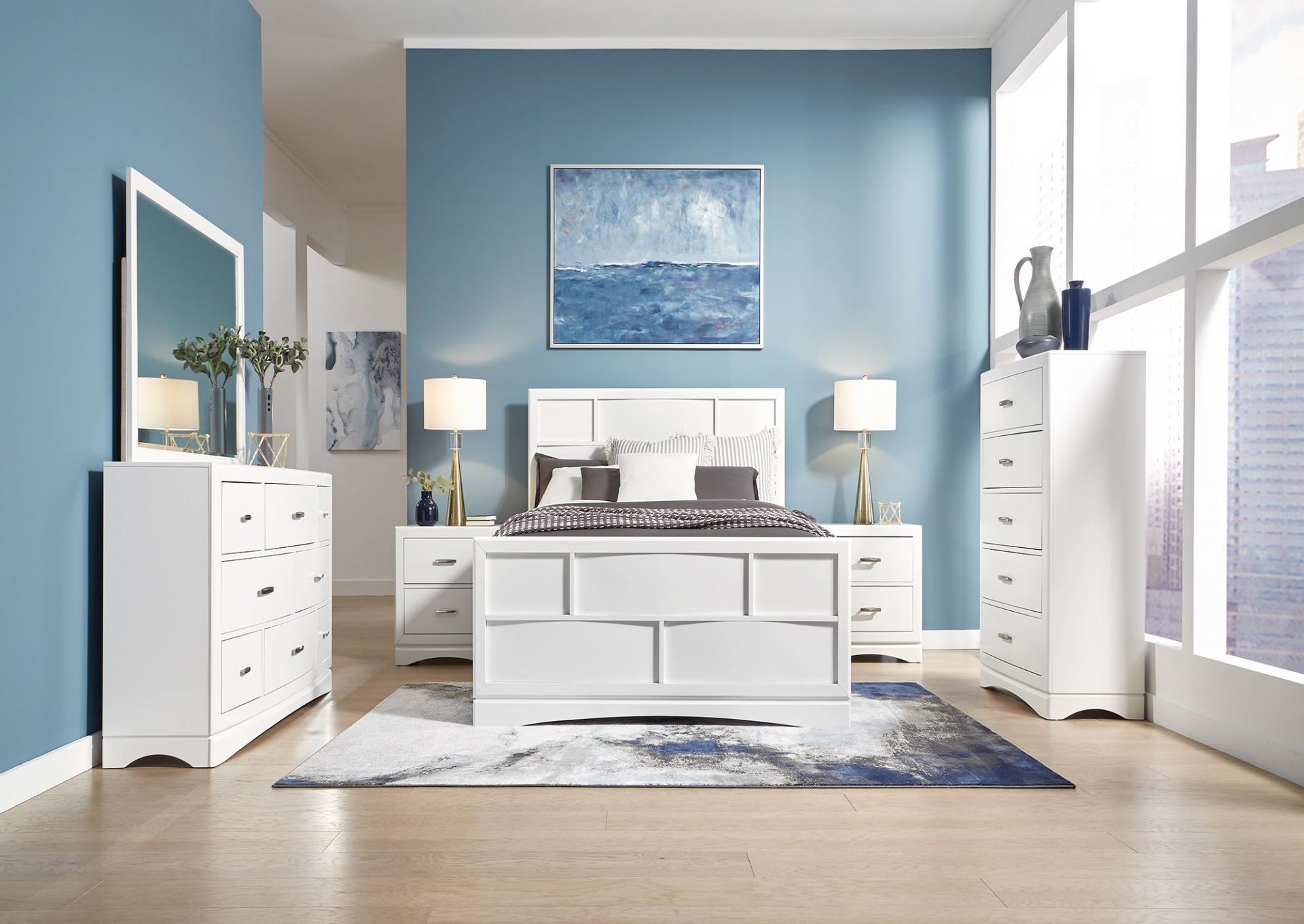Toro White Storage Bed with 4 side drawers and platform